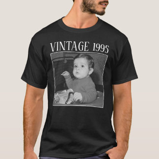 Schwarzgebrannte Vintage Happy Birthday Foto Famil T-Shirt