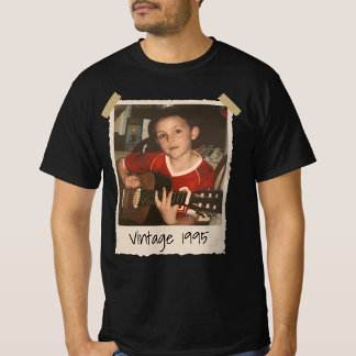 Schwarzgebrannte Vintage Happy Birthday Foto Famil T-Shirt