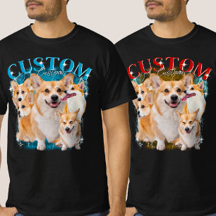 Schwarzgebrannter Hund Haustier Foto Tier 90er 1BK T-Shirt