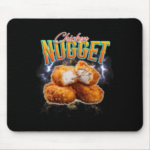 Schwarzgebrannter Rap Lustiges Chicken Nugget Vint Mousepad