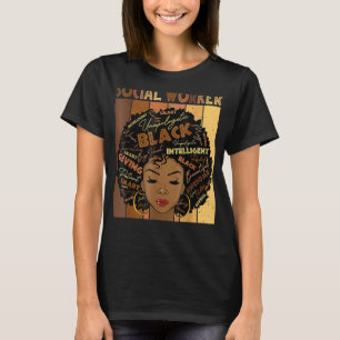 Schwarzgeschichte der Sozialarbeiter-Königin Melan T-Shirt