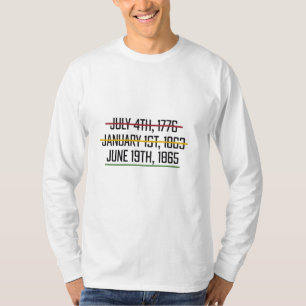 Schwarzgeschichte des Junetezehnten Unabhängigkeit T-Shirt