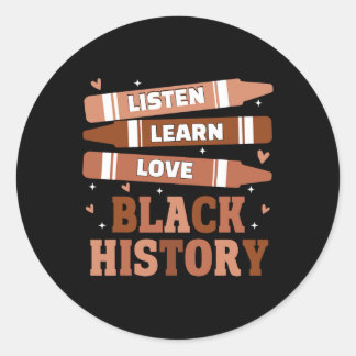 Schwarzgeschichte Lehrer Monat Zitat Afrikanisch A Runder Aufkleber