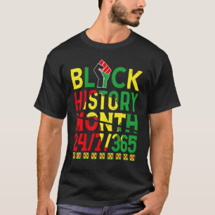 Schwarzgeschichte Monat 247365 Afrika Karte Melani T-Shirt