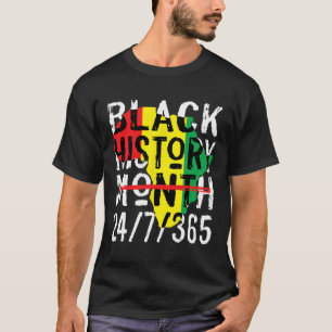 Schwarzgeschichte Monat 247365 Afrika Karte Melani T-Shirt