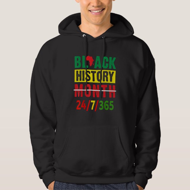 Schwarzgeschichte Monat 247365 Afrikanischer Ameri Hoodie (Vorderseite)