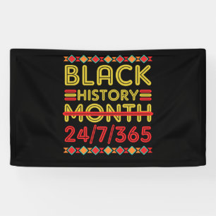 Schwarzgeschichte Monat 24 7 362 Tage Afrikanische Banner