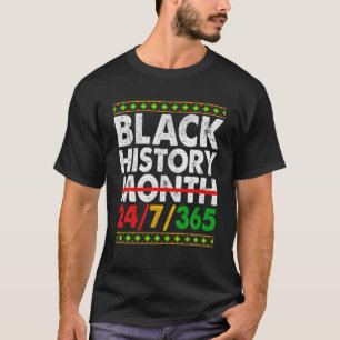 Schwarzgeschichte Monat 24/7/365 Afrika Karte Mela T-Shirt