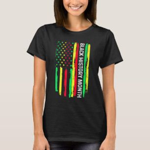 Schwarzgeschichte Monat Afrikanische Flagge Melani T-Shirt