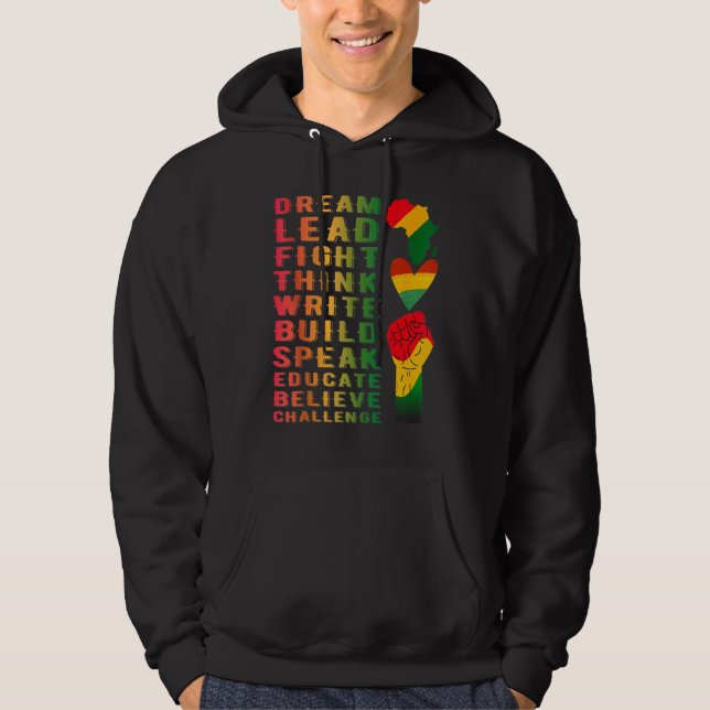 Schwarzgeschichte Monat Afrikanischer Amerikaner f Hoodie (Vorderseite)