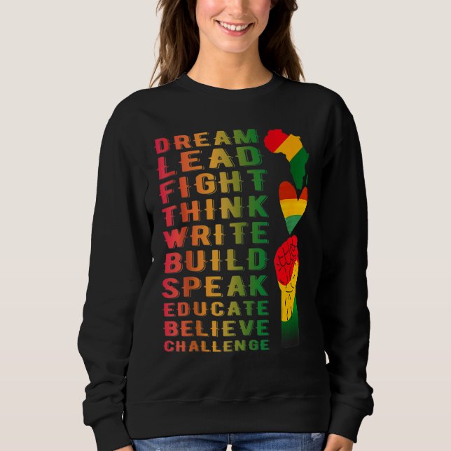 Schwarzgeschichte Monat Afrikanischer Amerikaner f Sweatshirt (Vorderseite)