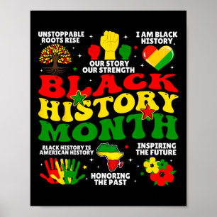 Schwarzgeschichte Monat Afrikanischer amerikanisch Poster