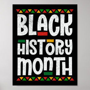 Schwarzgeschichte Monat Afrikanischer Melanin-Stol Poster