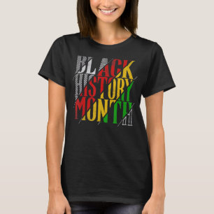 Schwarzgeschichte Monat Afro American Black P T-Shirt