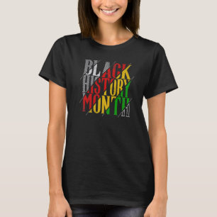 Schwarzgeschichte Monat Afro American Black Pr T-Shirt