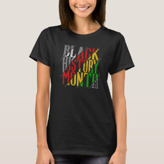 Schwarzgeschichte Monat Afro American Black Pr T-Shirt