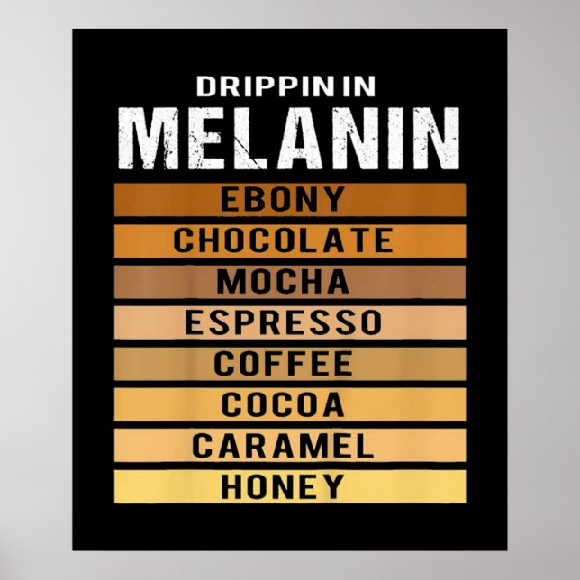 Schwarzgeschichte Monat Drippin Melanin Poster (Vorne)