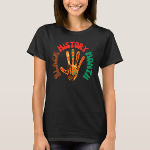 Schwarzgeschichte Monat Feier Hand Phantastisches T-Shirt