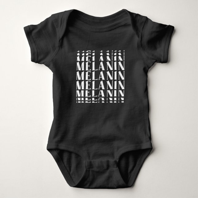 Schwarzgeschichte Monat Juni 19. Melanin Baby Strampler (Vorderseite)