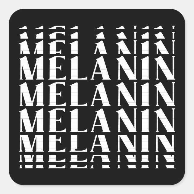 Schwarzgeschichte Monat Juni 19. Melanin Quadratischer Aufkleber (Vorderseite)