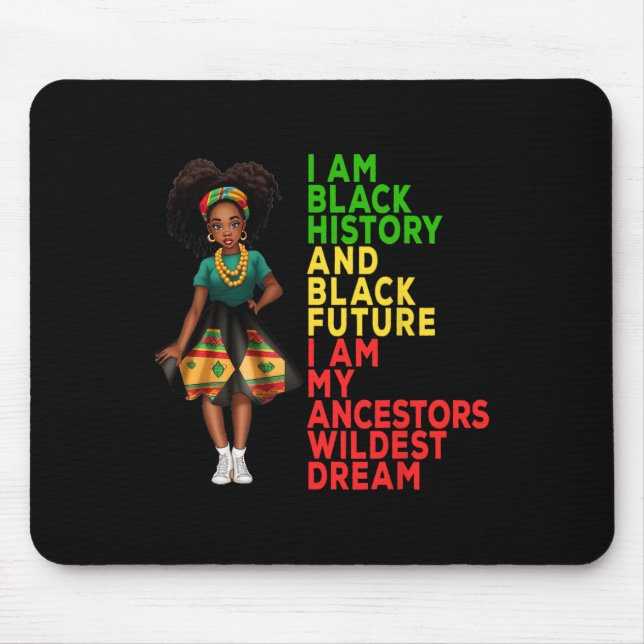 Schwarzgeschichte Monat Juni Unabhängigkeitstag Ki Mousepad (Vorne)