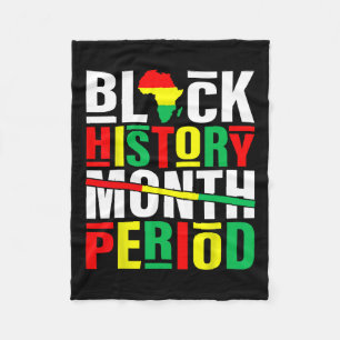 Schwarzgeschichte Monat Periode Afrikanischer Schw Fleecedecke