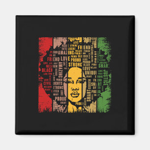 Schwarzgeschichte Monat stolzes Kulturerbe Afrikas Magnet