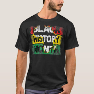 Schwarzgeschichte Monat Vintages Afrika Karte 1 T-Shirt