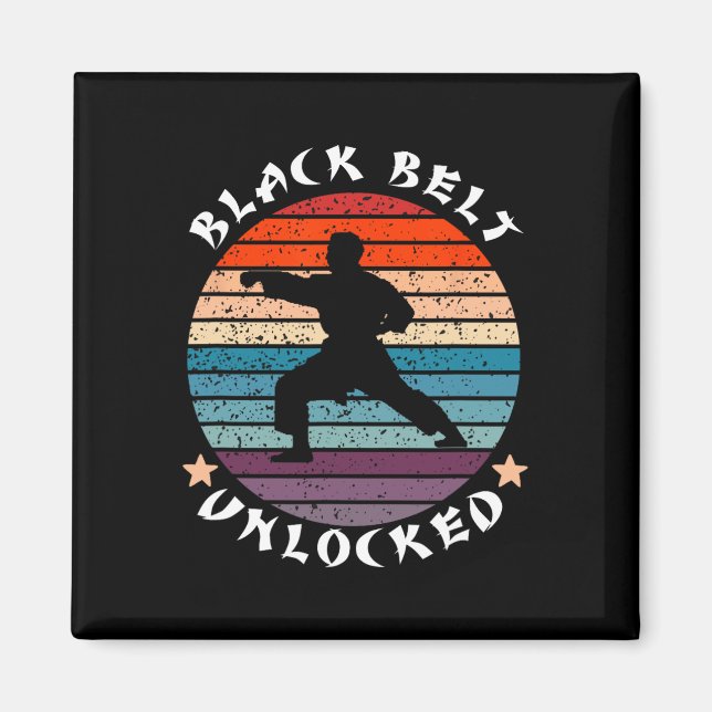 Schwarzgürtel-Level-Unlocks-Karate Behalten Magnet (Vorne)