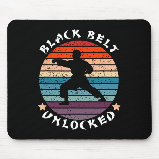 Schwarzgürtel-Level-Unlocks-Karate Behalten Mousepad (Vorne)