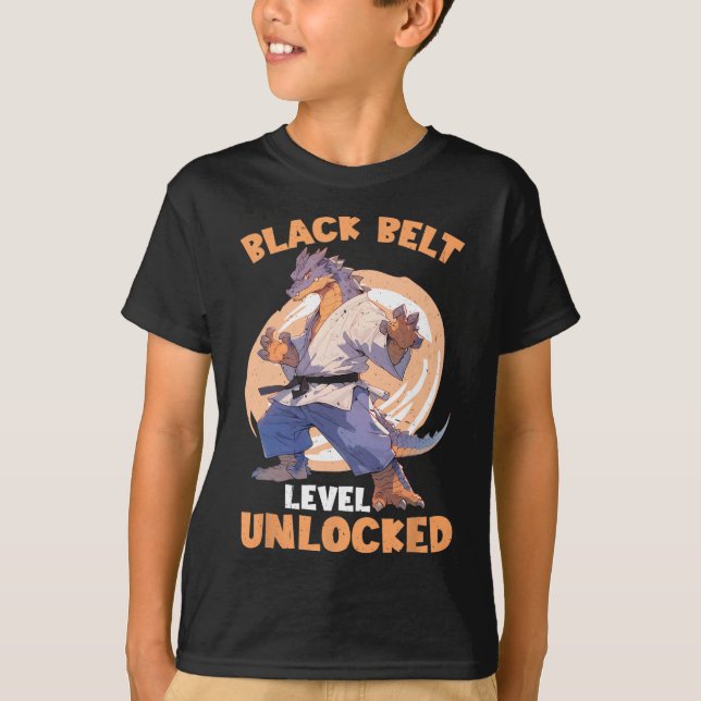 Schwarzgürtelschwelle entriegelt T-Shirt (Vorderseite)