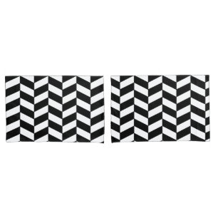 Schwarzherringbone Kissenbezug