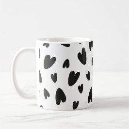 Schwarzherzmuster Kaffeetasse