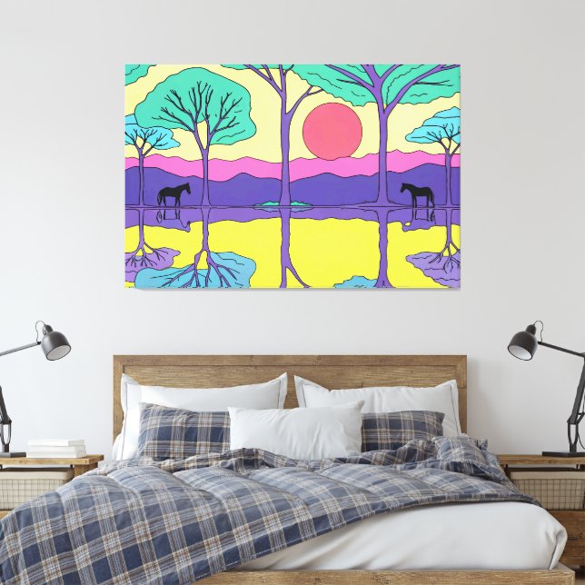 SCHWARZHORSE LEINWANDDRUCK (Insitu (Schlafzimmer))