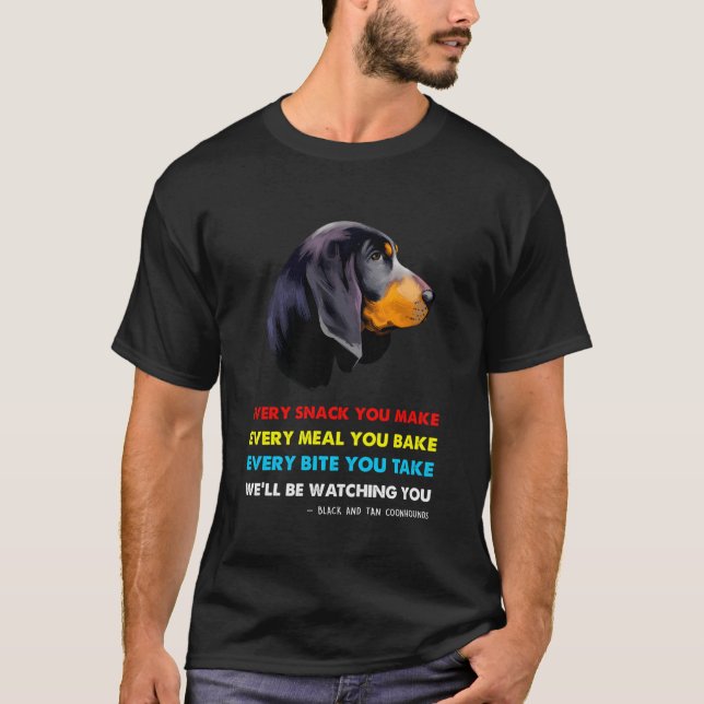 Schwarzhund und Tan T-Shirt (Vorderseite)