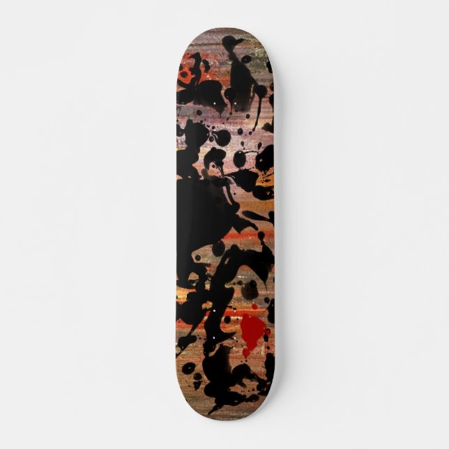 SCHWARZINK | Grunge-Malerei Skateboard (Vorne)