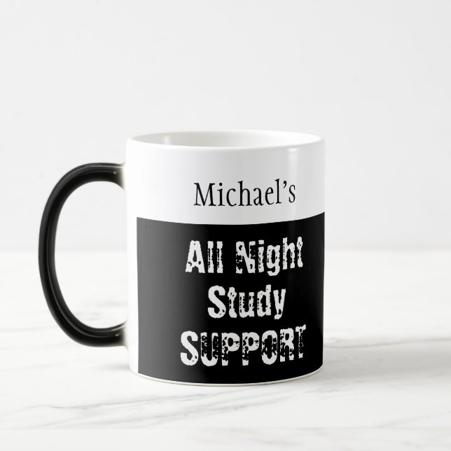 SCHWARZKAFFEE Unterstuetzung für die ganze Nacht Verwandlungstasse (Links)