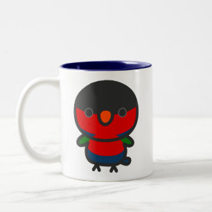 Schwarzkappenlori Zweifarbige Tasse