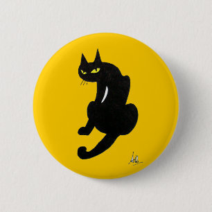 SCHWARZKATZE-HALLOWEEN-PARTY BUTTON