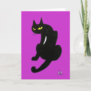 SCHWARZKATZE-HALLOWEEN-PARTY KARTE