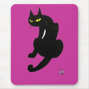 SCHWARZKATZE-HALLOWEEN-PARTY MOUSEPAD