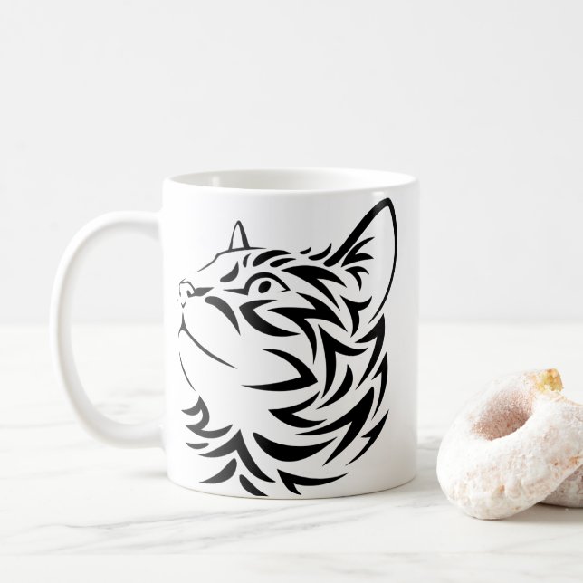 Schwarzkatze Kaffeetasse (Mit Donut)