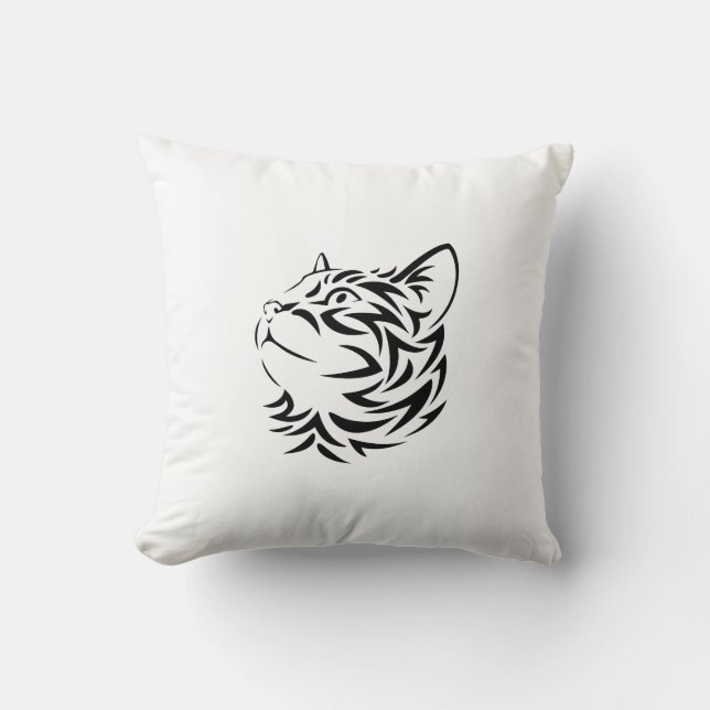 Schwarzkatze Kissen (Vorderseite)