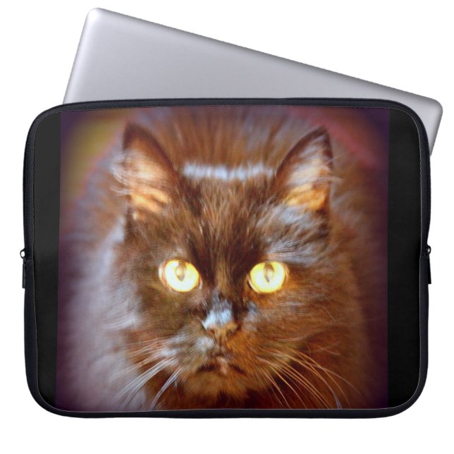 Schwarzkatze Laptopschutzhülle (Vorderseite)