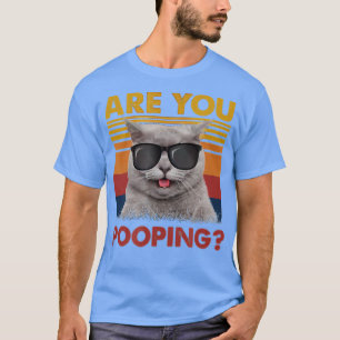 Schwarzkatze lustige Frauen kacke du miesen Katze T-Shirt