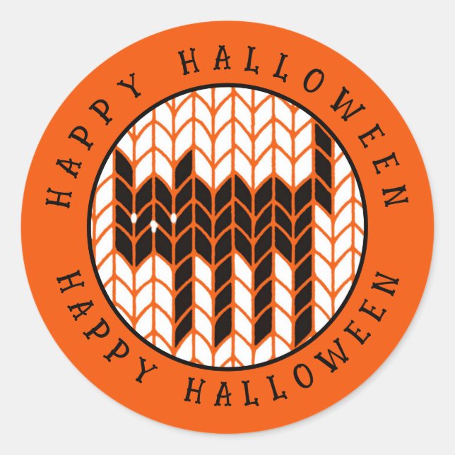 SCHWARZKATZE STRICK Kleine Umschlag Aufkleber II (Vorderseite)