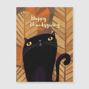Schwarzkatzenherbst Magnetkarte
