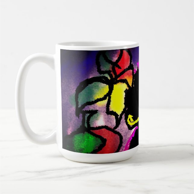 Schwarzkatzenmisty Kaffeetasse (Links)