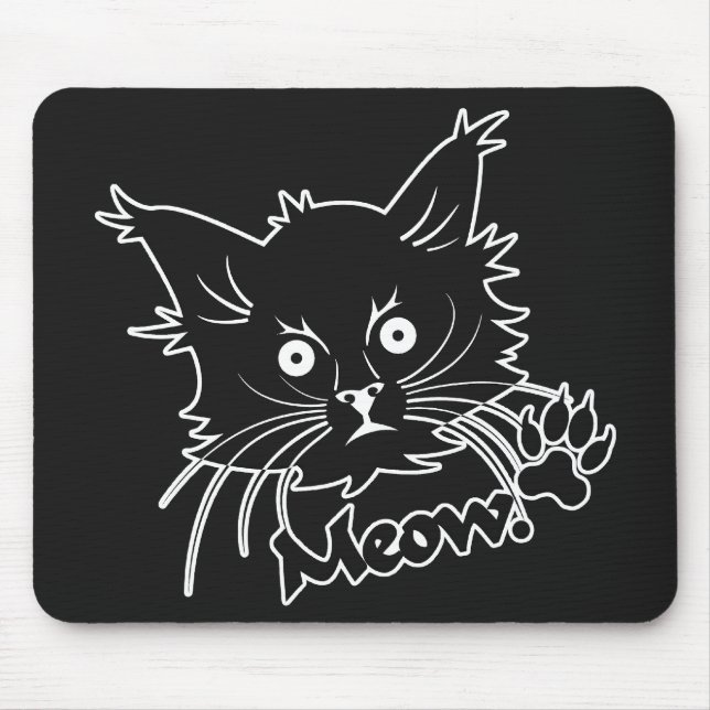 Schwarzkatzenmousepad Mousepad (Vorne)