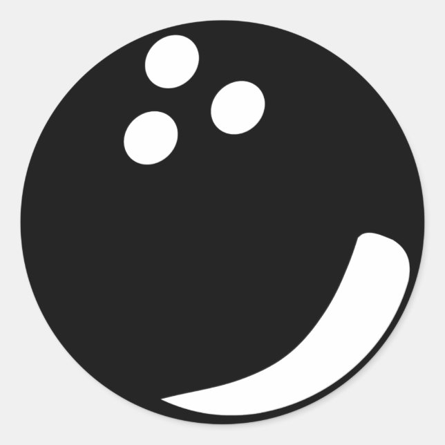 Schwarzkegelball Runder Aufkleber (Vorderseite)